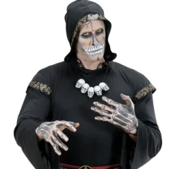 Accessoire de Déguisement Collier 5 Têtes de Mort