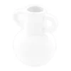 Amphore blanc en céramique - 10 x 9,5 x 12 cm - Collection Voile de Douceur