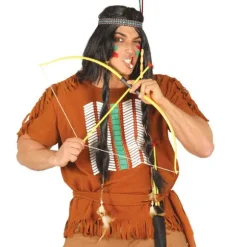 Arc à flèches en plastique indien avec 3 flèches ventousées et un carquois