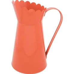 Arrosoir tangerine en métal - 20 x 15 x 26,5 cm - Collection Goûter Vitaminé