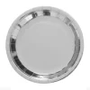 6 assiettes argentées en carton - Diamètre 23 cm