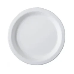 20 Assiettes biodégradables - Carton - Blanc - 26 cm