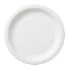 10 assiettes blanches en carton - Diamètre 26 cm
