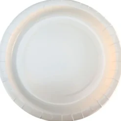 50 assiettes blanches en carton - Diamètre 22 cm