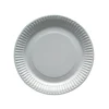 100 assiettes blanches en carton recyclable - Diamètre 21 cm