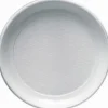 25 assiettes blanches en plastique réutilisable - Diamètre 25 cm