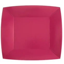 10 Assiettes Carrées Compostables Rainbow 23 cm - Couleur au choix