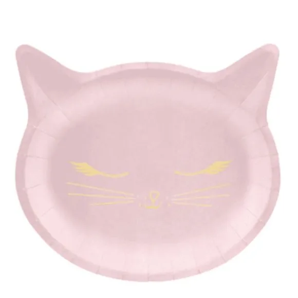 6 Assiettes Chat en carton - Meow Party