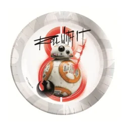 8 Assiettes 23 cm BB-8 - Star Wars Le Dernier Jedi