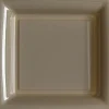 12 Assiettes Cocktail Carrée en Plastique - Taupe