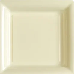 12 Assiettes Cocktail Carrée en Plastique - Ivoire