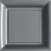 12 Assiettes Cocktail Carrée en Plastique - Argent