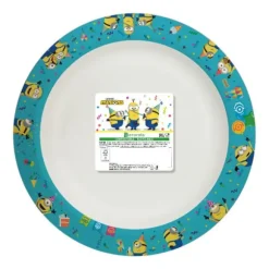 8 Assiettes Creuses en carton - Compostables (FSC®) - Minions™ - 24 cm