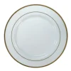 10 assiettes de luxe réutilisables avec bordure en plastique - Diamètre 19 cm - Couleur au choix
