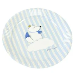 6 Assiettes à Dessert en Carton - Baby Shower - Renard Bleu