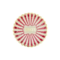 8 Assiettes en carton - Circus Vintage - 23 cm