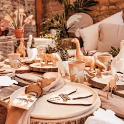 8 Assiettes en carton - Collection Dinosaure Kraft