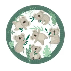 8 Assiettes en carton - Collection Koala - 23 cm