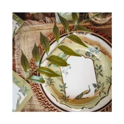 8 Assiettes en carton - Collection Tropical Peacock