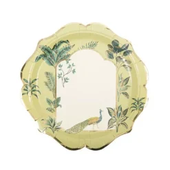 8 Assiettes en carton - Collection Tropical Peacock