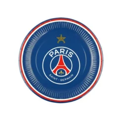 6 assiettes en carton - Diamètre 23 cm - PSG