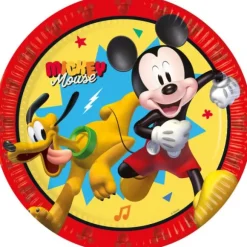 8 assiettes en carton - Diamètre 23 cm - Mickey Mouse™