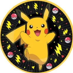 8 assiettes en carton - Diamètre 23 cm - Pokémon™