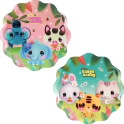 8 assiettes en carton - Diamètre 23 cm - Bangoberry ® - Modèle Aléatoire