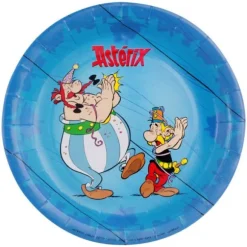 8 assiettes en carton - Diamètre 23 cm - Astérix ®