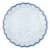 8 assiettes en carton - Diamètre 25 cm - Collection Fleur Bleue