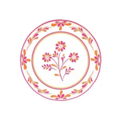 8 assiettes en carton - Diamètre 23 cm - Collection Pink Lemonade