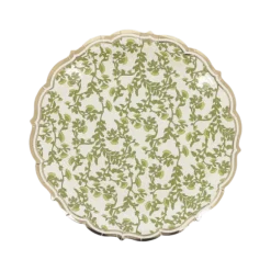 8 assiettes en carton - Diamètre 23 cm - Collection Botanica Verde