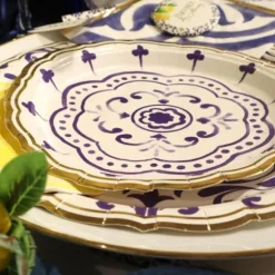 8 assiettes en carton - Diamètre 18 cm - Collection Dolce Vita