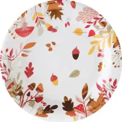 10 assiettes en carton FSC® - Diamètre 22,5 cm - Collection Automne Doré