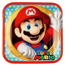 8 assiettes en carton FSC® - Diamètre 23 cm - Super Mario™