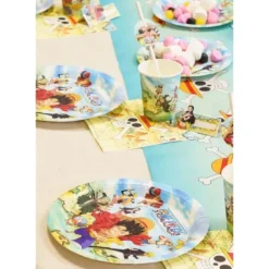 8 assiettes en carton FSC® - Diamètre 18 cm - Dragon Ball Super ®