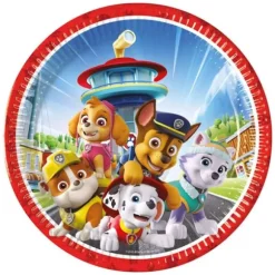 8 assiettes en carton FSC® - Diamètre 23 cm - Paw Patrol : La Pat' Patrouille™ Rescue Heroes