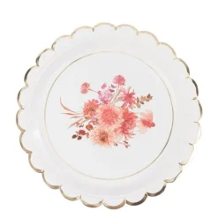 8 assiettes en carton FSC® - Diamètre 23 cm - Collection Time to Disco