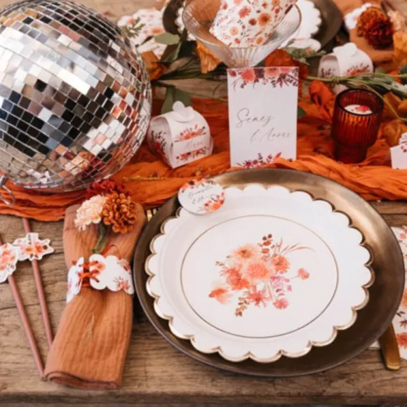 8 assiettes en carton FSC® - Diamètre 23 cm - Collection Time to Disco