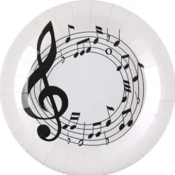 10 assiettes en carton FSC® - Diamètre 22,5 cm - Collection Musique