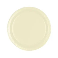 8 Assiettes en Carton Ivoires - 23 cm