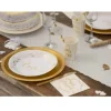10 Assiettes en Carton "Just Married" - Or