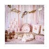 8 Assiettes en carton - Princesse Rose & Or - 22,5 cm