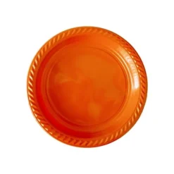 20 assiettes en plastique réutilisable - Diamètre 22 cm - Couleur au choix