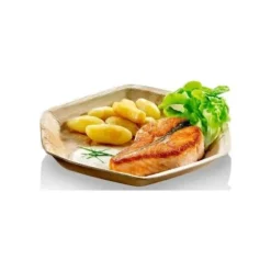 6 Assiettes Hexagonales en palmier - 24 cm