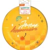 8 assiettes "Joyeux Anniversaire" en carton - Diamètre 18 cm - Collection Retro Pop