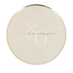 6 assiettes "Joyeux Anniversaire" en carton - Diamètre 23 cm - Collection Gold'n Age - Âge au choix