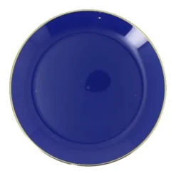 6 assiettes Élégance réutilisables en plastique - Diamètre 26,5 cm - Couleur au choix
