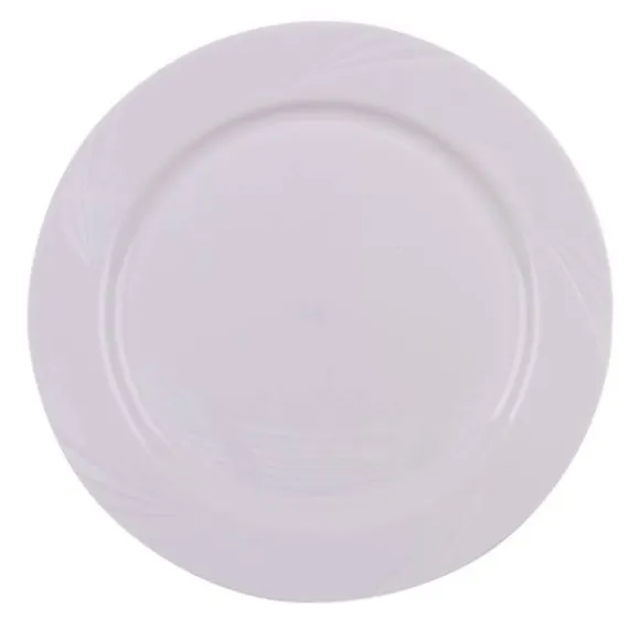 10 assiettes "Picnik" blanches incassables en polypropylène - Diamètre 26 cm