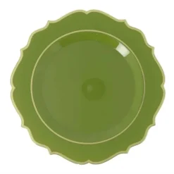 6 assiettes Raffiné réutilisables en plastique - Diamètre 26,5 cm - Couleur au choix